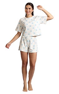 Short Doll Estrela Feminino 100% Algodão - Empório do Algodão