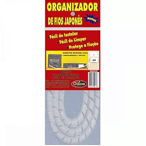 ORGANIZADOR FIOS JAPONES C/1 MT BRANCO 10M