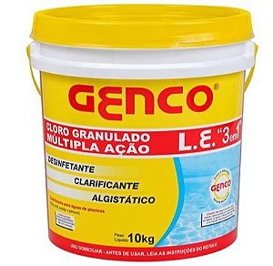 CLORO GRANULADO BALDE 10KG GENCO 3 EM 1