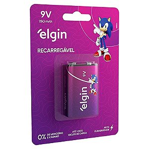 BATERIA 9 VOLTS RECARREGAVEL ELGIN