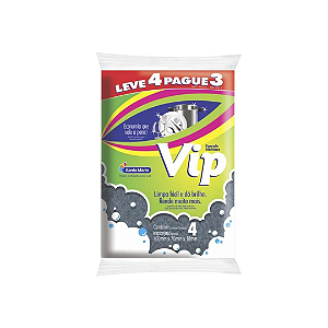 ESPONJA DUPLA FACE 4 UNIDADES VIP