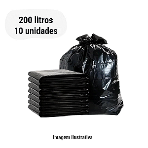 SACO P/LIXO 200 LITROS COM 10 UNIDADES