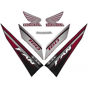 Adesivos Moto Honda Cg Fan 160 2018 2019 2020 Faixa Vermelho