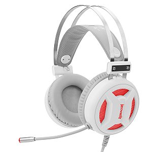 Headset Gamer Redragon MINOS com Microfone USB Lunar White (H210W)