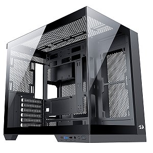 Redragon - Gabinete Gamer WIDELOAD PRO Lateral em Vidro Preto (CA-604B-PRO)
