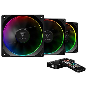 Gamdias - Kit Fan Gamer AEOLUS M3 1203R 3 Fans ARGB 120mm