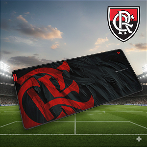 Mousepad Gamer Redragon FLAMENGO MANTLE 40x90 Rubro Negro - FL032