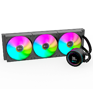 Water Cooler Kalkan ALPHA 360mm Argb Tela Digital Preto (KLK00048)