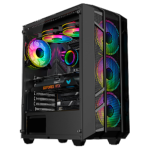 Gabinete Gamer Kalkan ALFERN Sem Fans Preto (KLK00034)