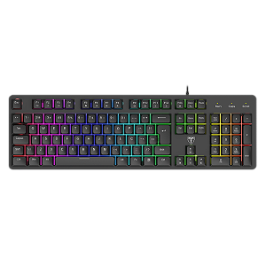 Teclado Gamer T-Dagger ECHO Membrana RGB Abnt2 Preto (T-TGK109)