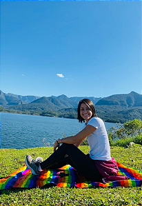 Canga Arco-Íris Cetim Não é Segredo 150cm x 100cm