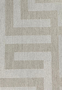 Tecido Linho cor Cru Geométrico 1mt x 140cm Não é Segredo