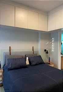 Cabeceira Estofada Queen 1 Bloco Não é Segredo Linho Cinza Claro 160x60