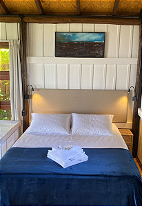 Cabeceira Estofada Queen 1 Bloco Não é Segredo Linho Palha 160x60