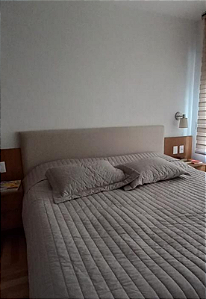 Cabeceira Estofada King 1 Bloco Não é Segredo Linho Bege 195x60