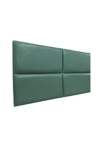 Cabeceira Estofada King 4 Blocos Não é Segredo Courvin Verde 195x60
