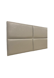 Cabeceira Estofada Queen 4 Blocos Não é Segredo Facto Marrom Claro 160x60
