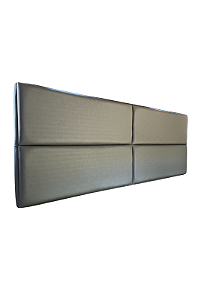 Cabeceira Estofada King 4 Blocos Não é Segredo Facto Cinza Escuro 195x60