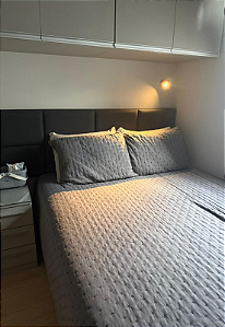 Cabeceira Estofada Queen 8 Blocos Não é Segredo Veludo Preto 160x60