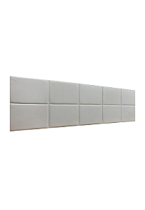 Cabeceira Estofada Queen 10 Blocos Não é Segredo Courvin Branco 160x60