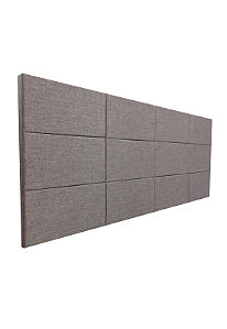 Cabeceira Estofada Queen 12 Blocos Não é Segredo Linho Marrom Claro 160x90