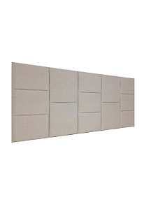 Cabeceira Estofada Queen 13 Blocos Não é Segredo Suede Liso Bege 160x60