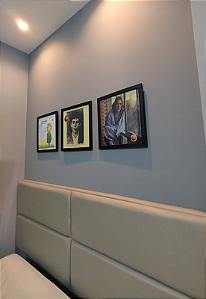 Cabeceira Estofada Queen 4 Blocos Não é Segredo Facto Cinza Claro 160x60