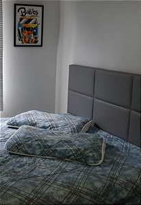 Cabeceira Estofada Casal 6 Blocos Não é Segredo Facto Cinza Escuro 140x60