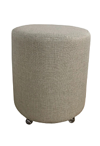 Puff Redondo Não é Segredo Linho Palha 40x45 NSPR08L