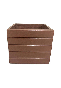 Vaso Madeira Rústico Não é Segredo Marrom 40x36