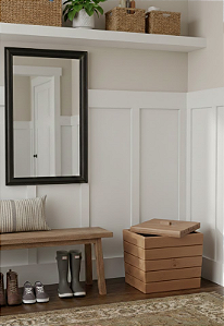 Baú Madeira Rústico Não é Segredo Marrom 40x38