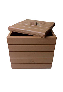 Baú Madeira Rústico Não é Segredo Marrom 40x38