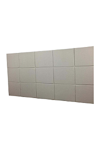 Cabeceira Estofada King 15 Blocos Não é Segredo Suede Liso Bege 195x90