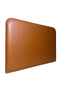 Cabeceira Estofada Casal Orgânica Não é Segredo Esmeralda Marrom 140x60