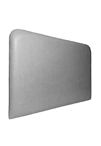 Cabeceira Estofada Casal Orgânica Não é Segredo Suede Animale Cinza 140x60