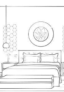 Cabeceira Estofada Sob Medida modelo Tiras