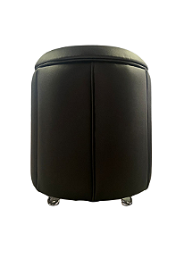 Puff Redondo Baú Não é Segredo Debrum Courvin Preto 54x60 NS0613