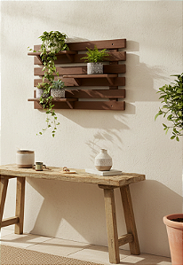 Floreira Madeira Rústica Não é Segredo Marrom 90x54