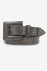 Cinto Preto c/ Pedraria Exclusivo Texas Ranch Jeans