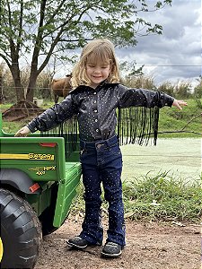 Body Camisa Infantil Nossa Senhora c/ Franjas Texas Ranch