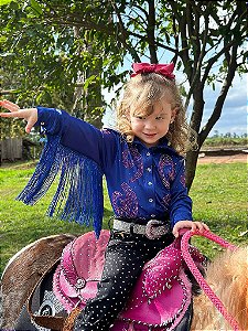 Body Camisa Infantil Azul All Pink Texas Ranch