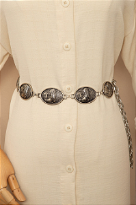 Cinto Corrente Prata Feminino Texana Texas Ranch Ref. TR101