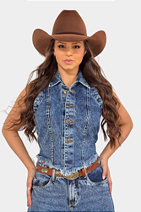 Colete Jeans Stoned Diamond Texas Ranch Ref. TR05