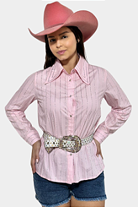 Camisa Rosa Feminina Silver Shine Texas Ranch Ref. TR60
