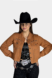 Jaqueta Marrom Rivet Sem Franjas Texas Ranch Ref. TR42