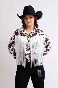 Camisa Feminina Cow Franjas Texas Ranch Jeans Ref. TR66