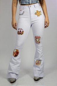 Calça Jeans Branca Western Design Texas Ranch Ref. TR260