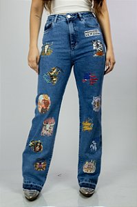 Calça Jeans Azul Wide Leg Western Design Ref. TR286