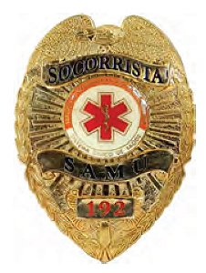 DISTINTIVO DE PEITO - SOCORRISTA / SAMU