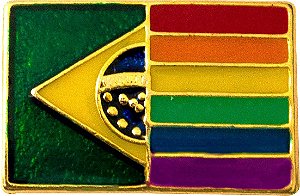 BOTTON - BANDEIRA BRASIL LGBT